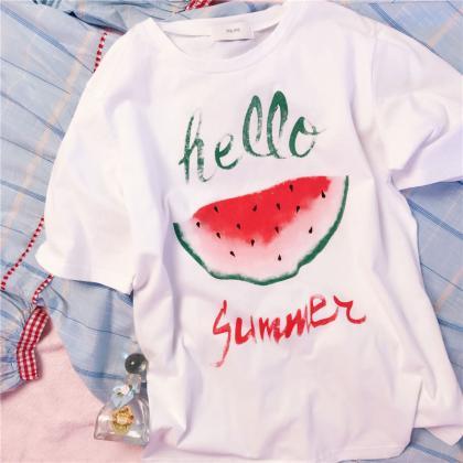 Kawaii Hello Summer Short Sleeve T Shirt..