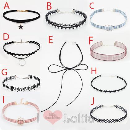 10 Styles Kawaii Sweet Lace Necklace Lk17091101
