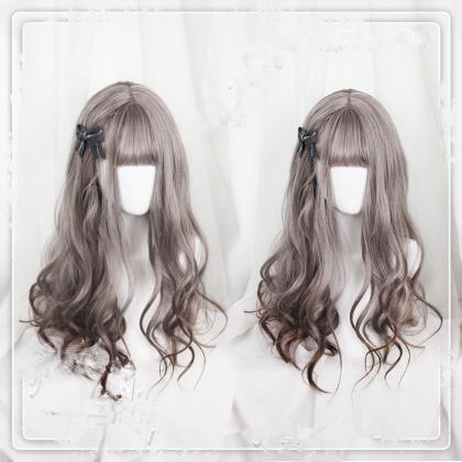 Harajuku Kawaii Long Curly Gradient Color Wigs..