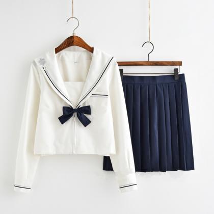 J-fashion Kawaii Snowflake Embroidery Long Sleeve..