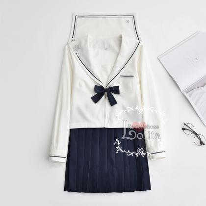 J-fashion Kawaii Snowflake Embroidery Long Sleeve..
