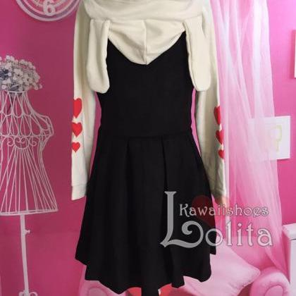 2 Colors Lolita Kawaii Sweet Heart Bow Suspender..