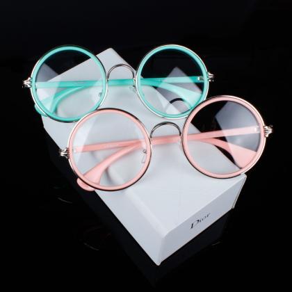 5 Colors Kawaii Candy Colors Big Glasses..
