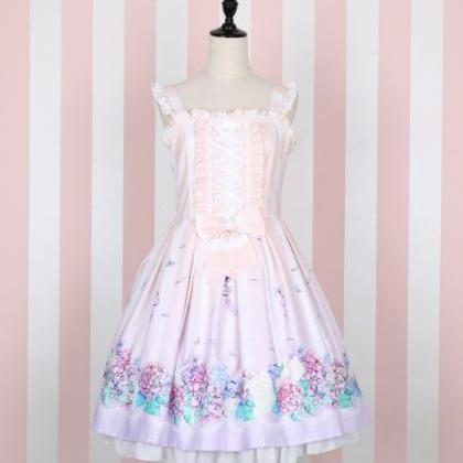 J-fashion Lolita Kawaii Flowers Jsk Dress..