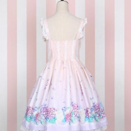 J-fashion Lolita Kawaii Flowers Jsk Dress..