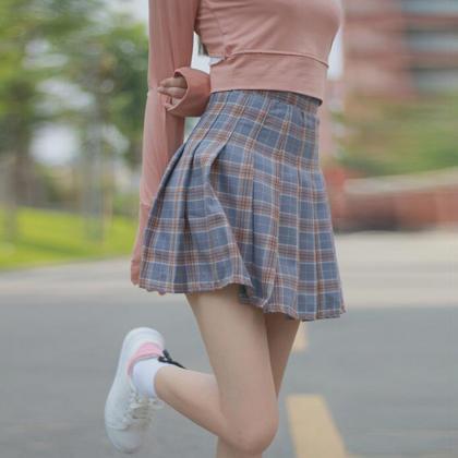 3 Colors Kawaii Plaid Daily Skirt Uniform Skirt..