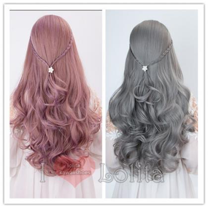 6 Colors Kawaii Long Curly Wigs Lk17020626