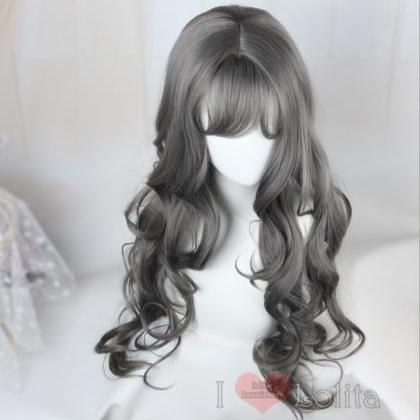 3 Colors Lolita Kawaii Long Curly Wigs Lk17020639