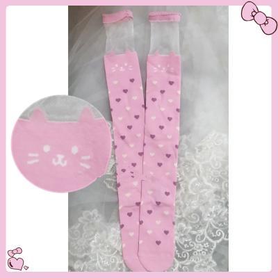 Free Shipping Kawaii Cat Face with Sweet Little Heart Tights Legging LK15051105
