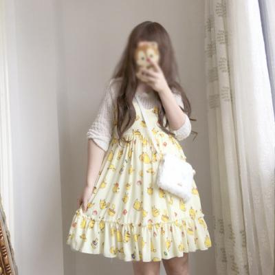 J-fashion Lolita Kawaii Pikachu Pattern Dress LK16100804
