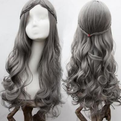 Free Shipping 6 Colors Kawaii Long Curly wigs LK17020626