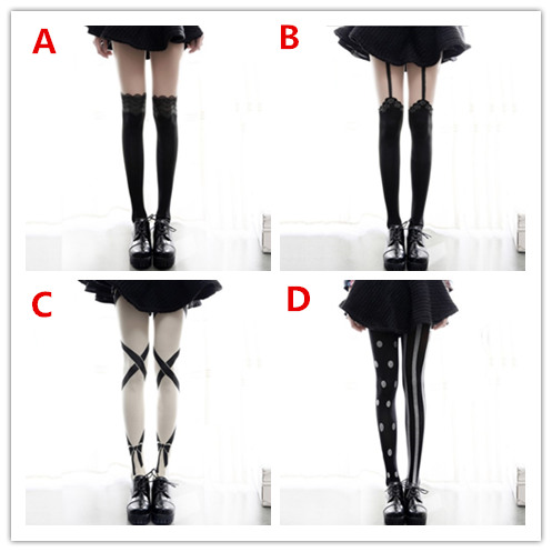 4 Colors Kawaii Cute Pattern Legging Tights Lk16071115